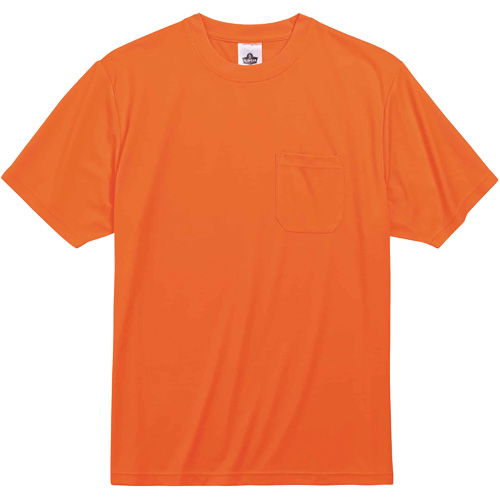 GloWear 8089 Non-Certified T-Shirt, Polyester, Small, High Visibility Orange Quali-T-Solutions