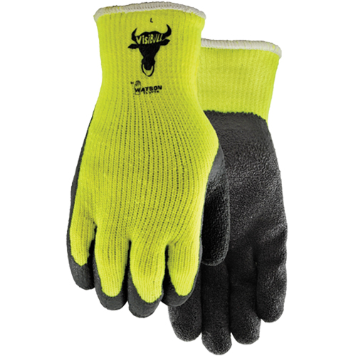 330 Visibull Gloves, 7/Small, Rubber Latex Coating, Polyester Shell Quali-T-Solutions