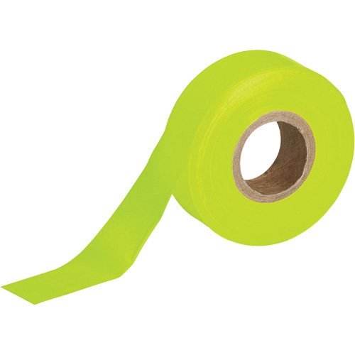 Flagging Tape, 1.188" W x 150' L, Fluorescent Lime Quali-T-Solutions