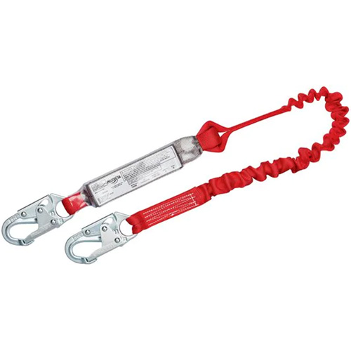 Longe &eacute;lastique antichoc PRO, 6', Point d'ancrage &agrave; Crochet mousqueton, Crochet mousqueton aux jambes, Polyester Quali-T-Solutions