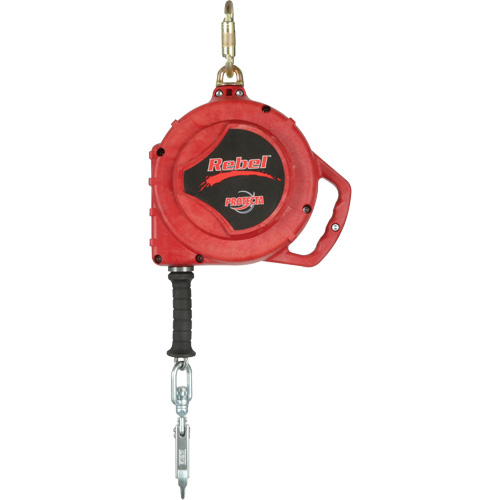 Cordage de s&eacute;curit&eacute; autor&eacute;tractable Rebel, 50', Acier inoxydable, Pivotant Quali-T-Solutions