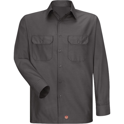Chemise &agrave; manches longues en tissu ind&eacute;chirable, Hommes, 3T-Grand, Charbon Quali-T-Solutions