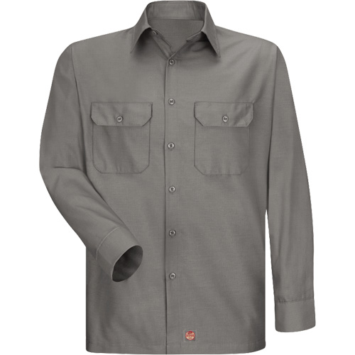 Chemise &agrave; manches longues en tissu ind&eacute;chirable, Hommes, 3T-Grand, Gris Quali-T-Solutions