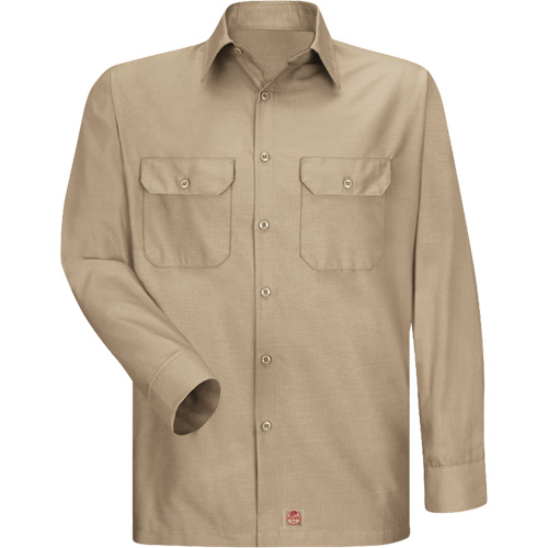 Chemise &agrave; manches longues en tissu ind&eacute;chirable, Hommes, 3T-Grand, Khaki Quali-T-Solutions
