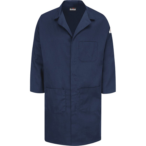 Blouse de laboratoire Excel FR ComforTouch, Coton, Moyen, Bleu marine Quali-T-Solutions