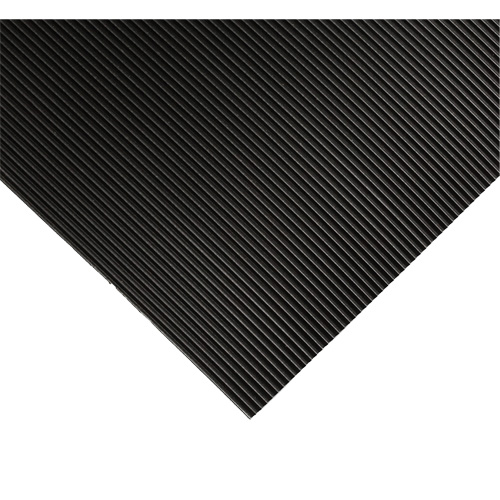 Corrugated Switchboard Matting No.702, 2' W x 10' L, 1/4" Thickness, Black, PVC Quali-T-Solutions