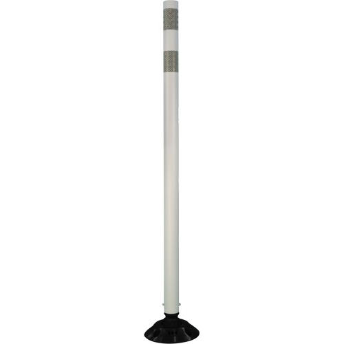 D&eacute;lin&eacute;ateur r&eacute;sistant aux impacts, 48" h, Blanc Quali-T-Solutions