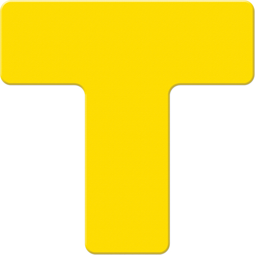 Marqueurs all&eacute;g&eacute;e/5S Armor Stripe, T, 6" lo x 6" la, Jaune, Plastique Quali-T-Solutions
