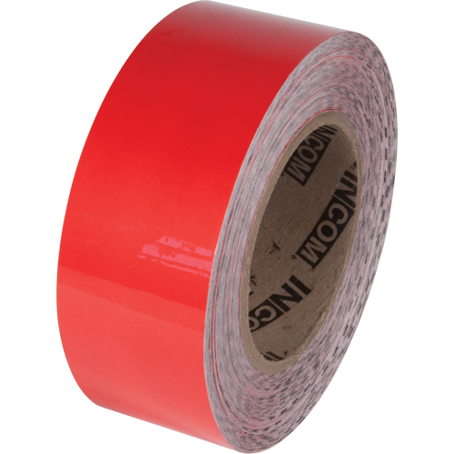 Ruban de marquage pour plancher Tuff Mark, 4" x 100', Polyester, Rouge Quali-T-Solutions