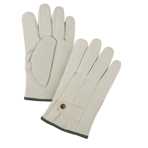 Premium Ropers Gloves, Medium, Grain Cowhide Palm Quali-T-Solutions