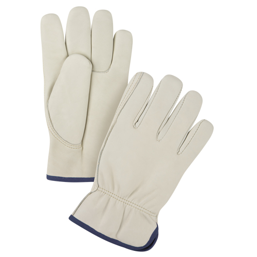 Gants de conducteur doubl&eacute;s pour l'hiver de premi&egrave;re qualit&eacute;, T-Grand, Paume en Cuir fleur de vache, Molleton Quali-T-Solutions