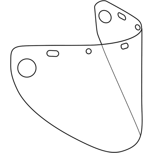 Visi&egrave;re d&eacute;coup&eacute;e &agrave; l'emporte-pi&egrave;ce et form&eacute;e Dynamic, Polycarbonate, Teinte Transparent Quali-T-Solutions