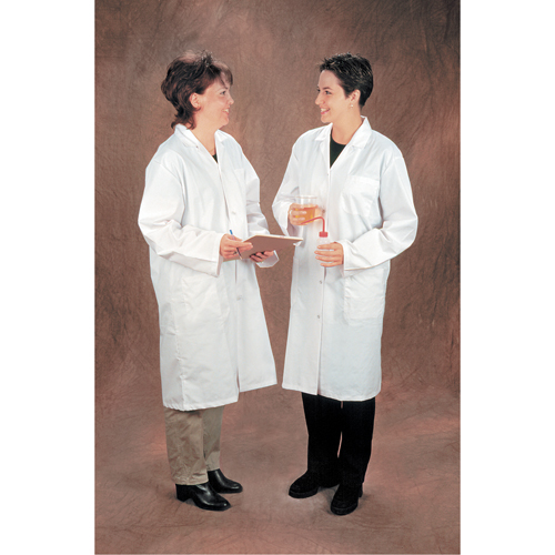 Sarraus de laboratoire, Poly-coton, Petit, Blanc Quali-T-Solutions