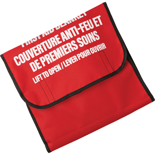 Dynamic Fire Blanket with Nylon Pouch Holder, Wool, 60"L x 71"W Quali-T-Solutions