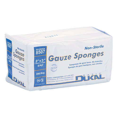 &eacute;ponge de gaze Dynamic, Tampon, 3" lo x 3" la, Dispositif m&eacute;dical Classe 1 Quali-T-Solutions
