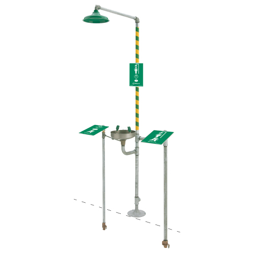 Douche et douche oculaire prot&eacute;g&eacute;es contre le gel Quali-T-Solutions