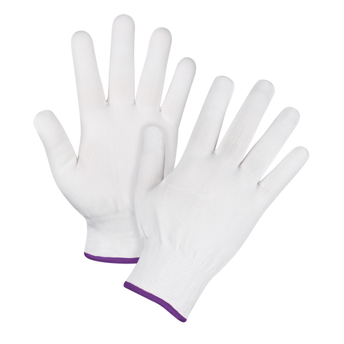 Seamless String Knit Gloves, Polyester, 15 Gauge, Ladies/X-Small Quali-T-Solutions