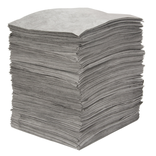 Feuilles absorbantes souffl&eacute;es de premi&egrave;re qualit&eacute;, Universel, 15" x 18", 30 gal. d'absorption Quali-T-Solutions