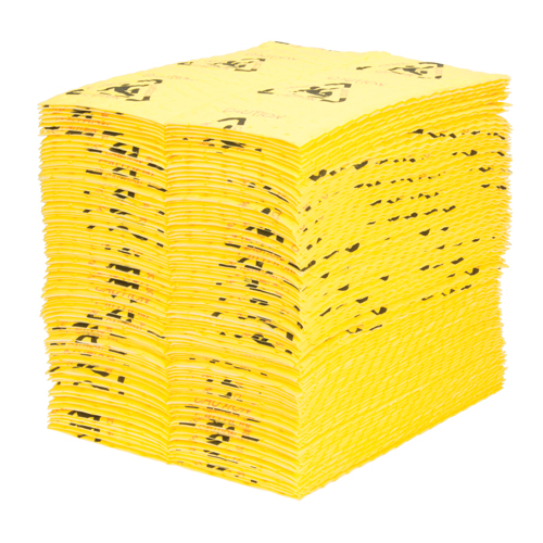 Premium Caution Pads, Universal, 15" x 18", 24.4 gal. Absorbancy Quali-T-Solutions