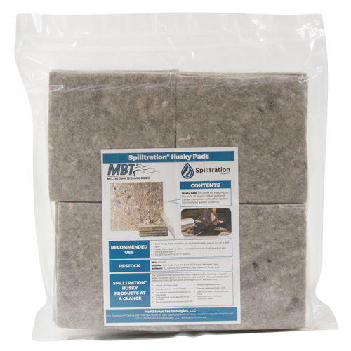 Spilltration Husky Pads, Oil Only, 16" x 16", 17.2 gal. Absorbancy Quali-T-Solutions