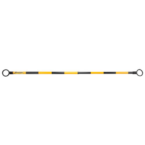 Telescopic Barricade Bar, 85" Extended Length, Black/Yellow Quali-T-Solutions