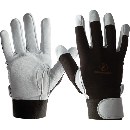 Gants IMPACTO AIRGEL, Taille Grand, Paume Cuir perl&eacute; Quali-T-Solutions