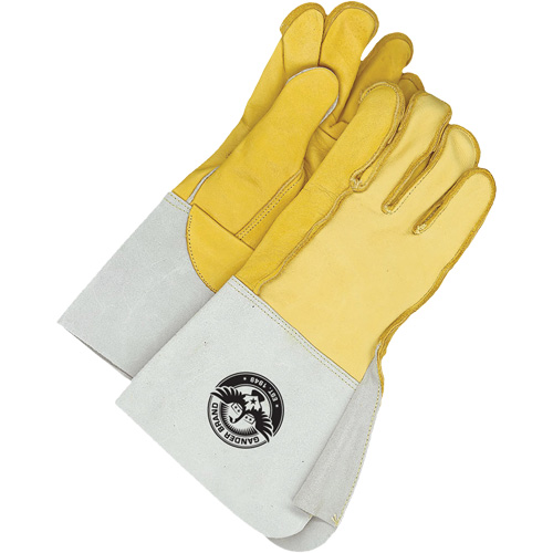 Welding Gloves, Grain Cowhide/Grain Deerskin, Size Large/10 Quali-T-Solutions