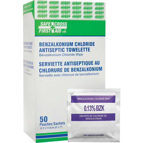 Benzalkonium Chloride Wipes, Towelette, Antiseptic Quali-T-Solutions