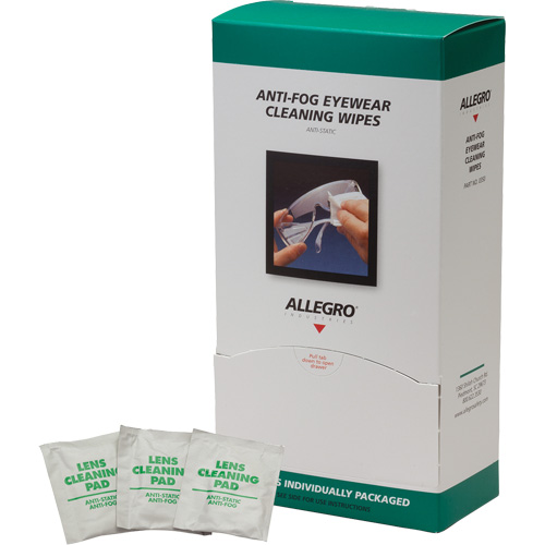 ALLEGRO INDUSTRIES Eyewear Cleaning Wipes, 5" x 8", Pack Of 100 Quali-T-Solutions