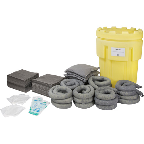 Trousse de lutte contre les d&eacute;versements, Universel, Baril de r&eacute;cup&eacute;ration, Absorbance de 95 gal. US Quali-T-Solutions