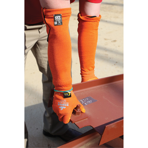 Manches Memphis, Kevlar, 18", ASTM ANSI niveau A5, Orange Quali-T-Solutions