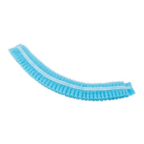 Bonnet bouffant pliss&eacute;, Polypropyl&egrave;ne, 21", Bleu Quali-T-Solutions