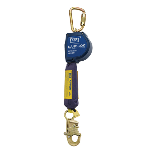 Cordage de s&eacute;curit&eacute; autor&eacute;tractable allong&eacute; Nano-Lok, 10', Polyester/Sangles, Pivotant Quali-T-Solutions