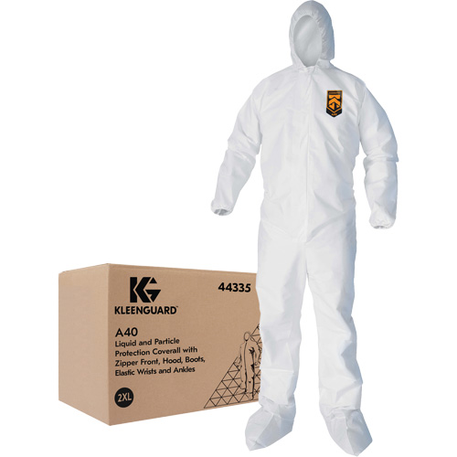 Kleenguard A40 Coveralls, 2X-Large, White, Microporous Quali-T-Solutions