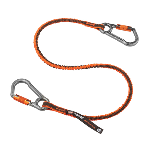 Squids&reg; 3118F(x) Locking Tool Lanyard, Bungee, Dual Carabiner Quali-T-Solutions