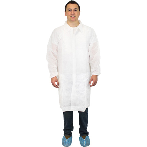 Lab Coat, Polypropylene, White, Large Quali-T-Solutions