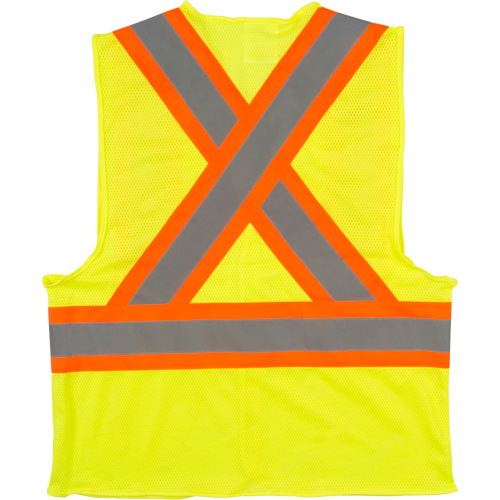 Veste de s&eacute;curit&eacute; pour la circulation, Jaune lime haute visibilit&eacute;, Moyen, Polyester Quali-T-Solutions