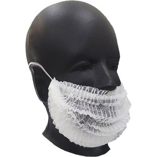 Couvre-barbes, Polypropyl&egrave;ne, Blanc Quali-T-Solutions