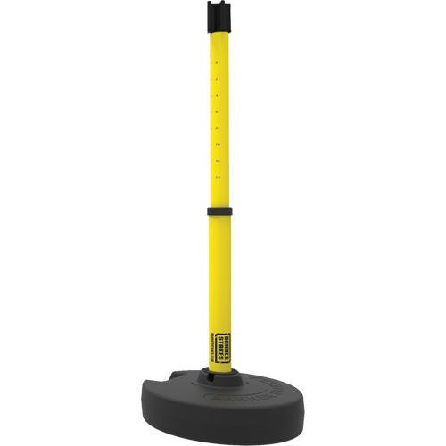 Base pour montant de barri&egrave;re PLUS, Hauteur de 42", Jaune Quali-T-Solutions