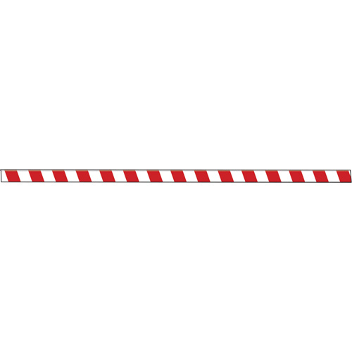 Marqueur robuste pour le sol Tough-Mark, Rectangle, 48" lo x 4" la, Rouge et blanc, Poly&eacute;thyl&egrave;ne Quali-T-Solutions