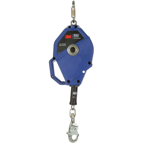 Cordage de s&eacute;curit&eacute; autor&eacute;tractable avec verrouillage intelligent, 50', Acier inoxydable, Pivotant Quali-T-Solutions