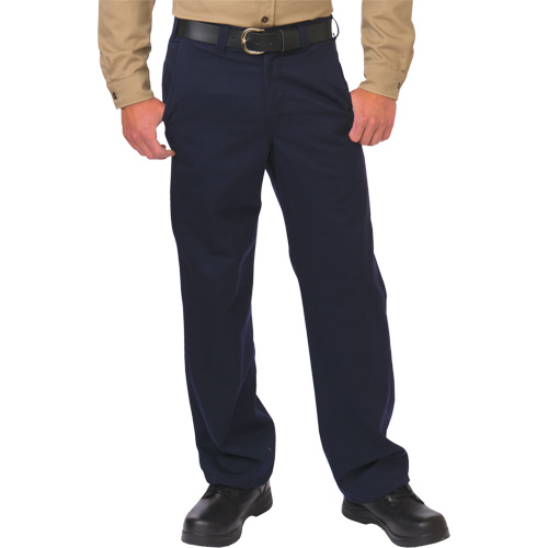 Pantalon de travail de protection contre l'arc &eacute;lectrique, 28, x 26, Bleu marin, 12,4 cal/cm2 Quali-T-Solutions