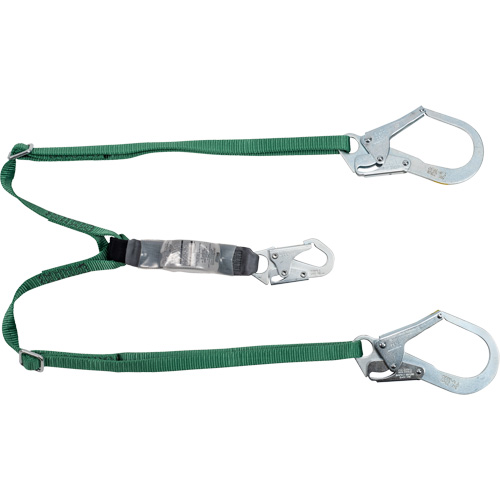 V-Series Lanyard, 6', Rebar Hook Center, Snap Hook Leg Ends, Polyester Quali-T-Solutions