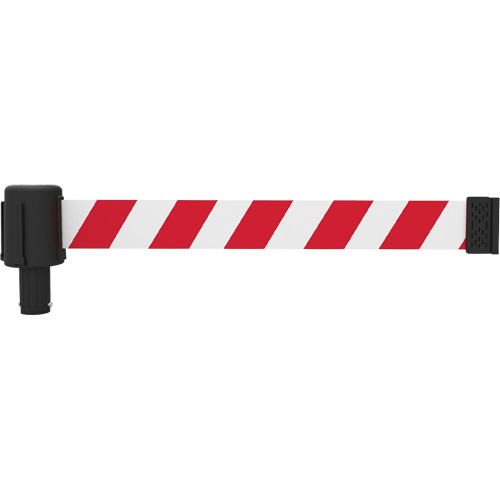 Cassette de banni&egrave;re PLUS, Vierge, 15', Ruban Rouge et blanc Quali-T-Solutions
