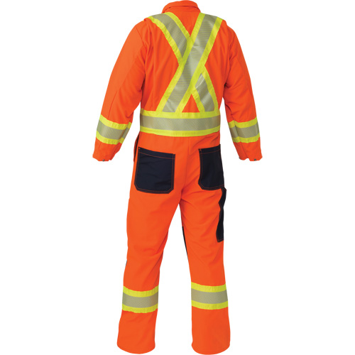 Combinaison ind&eacute;chirable, Moyen (grande taille), Orange haute visibilit&eacute; Quali-T-Solutions
