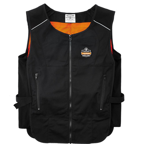 Chill-Its&reg; 6260 Lightweight Phase Change Cooling Vest with Packs, Small/Medium, Black Quali-T-Solutions