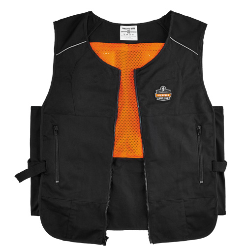 Chill-Its&reg; 6260 Lightweight Phase Change Cooling Vest with Packs, Small/Medium, Black Quali-T-Solutions