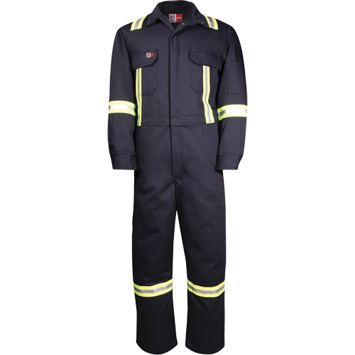 Westex UltraSoft&reg; Deluxe Coveralls with Reflective Material, Size 36, Navy Blue, 8.7 cal/cm² Quali-T-Solutions