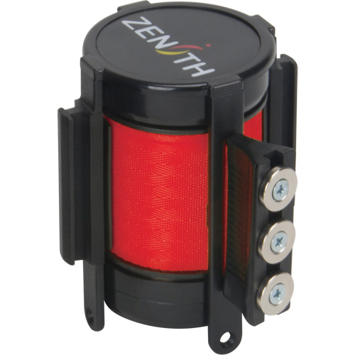 Cassette de ruban magn&eacute;tique pour barri&egrave;re de contr&ocirc;le des foules personnalis&eacute;e, 12', Ruban Rouge Quali-T-Solutions
