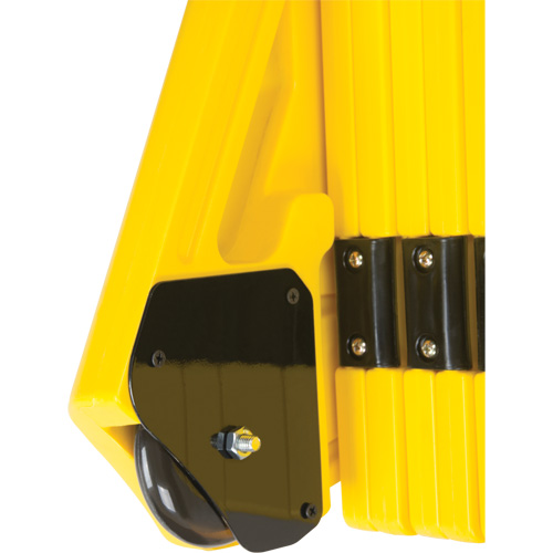 Portable Mobile Barrier, 40" H x 13' L, Yellow Quali-T-Solutions
